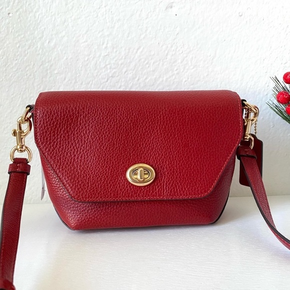 Coach Bags Nwt Coach Turnlock Karlee Crossbody Red Bag Poshmark